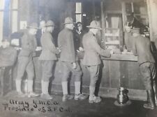 WWI YMCA Presidio of S.F CA Military Vtg Real Photo Postcard RPPC SOILDERS 1910s picture