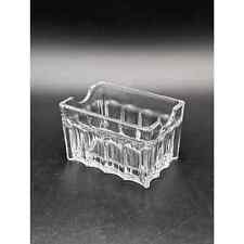 Vintage Clear Glass Ribbed sugar sweetener packer holder Caddy Diner Restaurant  picture
