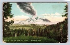 Mt Lassen CA-California, Eruption of Mt Lassen, Antique Vintage Postcard picture