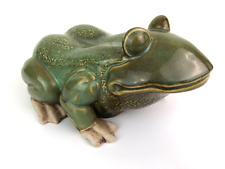 Large Vintage Ceramic Pottery Glazed Frog Figure picture