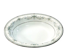 Noritake China 6107 COLBURN Oval Vegetable Bowl 10 in Platinum Trim Discontinued picture