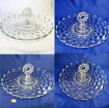 FOSTORIA American Pattern Glass Serving Tray with Center Handle 11.75
