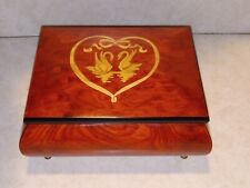 Beautiful Vintage Inlaid Wood Works Art Decor Music Box Made In Italy picture