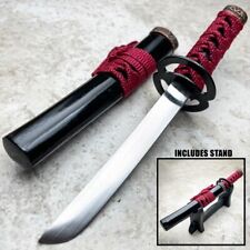 Mini Japanese Samurai Sword Fixed Blade Letter Opener Katana Knife w/ Stand NEW picture
