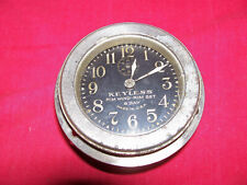 As Is Antique 1915 Keyless Auto Clock Co Car Wind Rim Set 8 Day USA Old Vintage picture