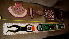 7 pc-LOT-African 20th C Hand Beaded Belt Sash/ Wall Hanging 47 INCH -- 7 ITEMS picture
