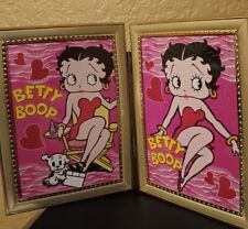 Betty Boop Double Picture Hinged Frame 5x7 Pink Sparkle Pudgy picture