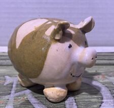 Vintage Art Pottery Pig Piggy Bank Retro 1970’s Hand Crafted Studio Pottery Bank picture