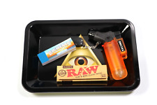 Metal Rolling Tray w/ Lid Combo Bundle Kit Raw 1 1/4 Elements Torch Jet Lighter picture