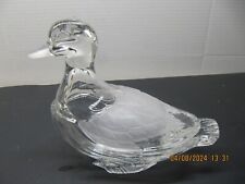 Candy Dish Duck Shape w/ Lid Crystal picture
