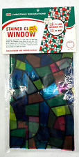 PSI Christmas Decorations Plastic Stained Glass Window Door Cover  11