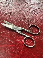 Antique Keen Kutter 4 Inch Curved Blade Scissors Made In Germany Unique Knurling picture