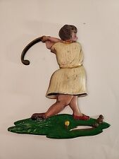 Vintage Women Golfer Sexton 1968 Metal Made In USA picture