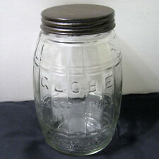 Antique GLOBE Tobacco Jar With Metal Lid - Pat Oct 10th 1882 - Excellent picture