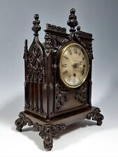 Superb Rare Antique English Fusee Gothic Bracket Clock, Serviced & Warranty. picture