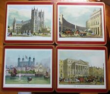 Lot of 4 Vintage Pimpernel Placemats of Historic England Locations, Large 8