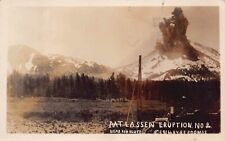 RPPC Mt Lassen Peak CA California Volcano Eruption 1914 Photo Postcard D48 picture