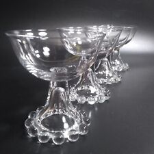 4 Imperial Candlewick Glass Champagne Tall Sherbet Goblets Bell Foot 400 - 190 picture