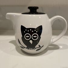 OmniWare Teaz Owl Noir Stoneware 24 Ounce Teapot picture