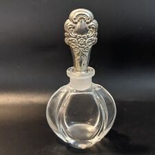 Towle Old Master Sterling Silver Top Perfume Bottle Vanity Crystal Germany picture