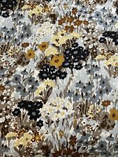 5th Avenue Flower Fabric 1950s Boho Hippie Vintage 1 Yard picture