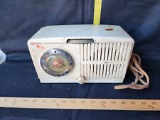 1951 Vintage GE Model 518F Antique Tube AM Clock Radio W/Alarm Parts/Repair only picture