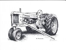 John Deere Model 50 Tractor ~ Pen & Ink Print picture