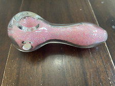 4.5” Premium Glass Pipe Bowl Micro Beads Pink picture
