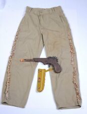 (3) Vintage Western Fringe Children's Pants WOOD TOY GUN & Leather Knife Sheath picture