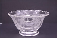 Fostoria Heather Etch Divided Snack Dish, Clear, Century Snack Dish picture