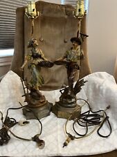 Pair Of 20th century Figure Farmer And Wife  Lamps picture