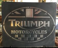 vintage Triumph Metal Sign For Garage picture