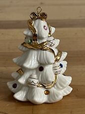 LENOX 2001 JEWELED CHRISTMAS TREE - Annual ORNAMENT - 24k Gold Accents picture