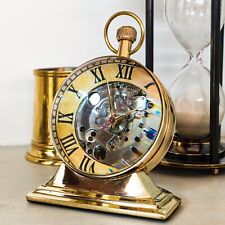 Trophy Brass Desk Clock Mechanical Table top Decorative picture