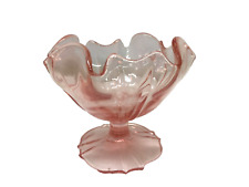 Vintage Tiffin 310 Pink Depression Glass Scalloped Bowl Candy Dish 4 1/2