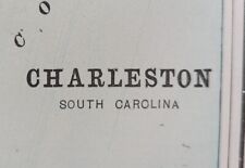 Vintage 1898 CHARLESTON SOUTH CAROLINA SC Map 11