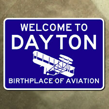 Ohio Dayton Birthplace of Aviation city limits highway marker road sign 14x10 picture