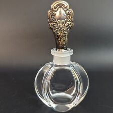 Towle Old Master Sterling Silver Top Perfume Bottle Vanity Crystal Germany picture