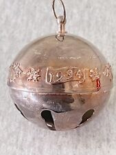 1994 Wallace Silver Sleigh Bell Christmas Silverplate Ornament 3 in picture