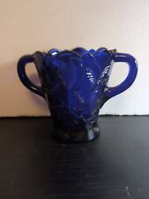 Vintage Mosser Glass Cobalt Blue Starwberry Vase/Bowl picture