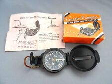 Vintage Lensmatic Engineer Directional Compass in Original Box circa 1960s 1970s picture