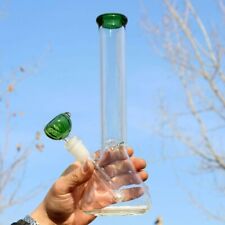 10 inch Heavy Green Glass Bong Water Pipe Smoking Bong Beaker + 14mm Bowl hookah picture
