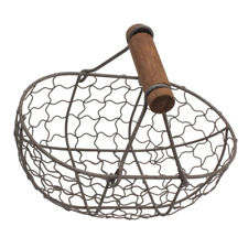 wire metal egg basket vegetable display stand Metal Wire Fruit Basket Egg picture
