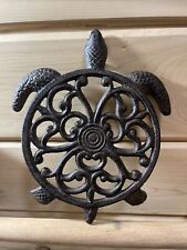 NEW Cast Iron Sea Turtle Trivet With A Decorative Design For Hot Pans And Pots picture