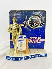 Vintage Star Wars C-3PO R2-D2 Clock Lucasfilm Bradley Works picture