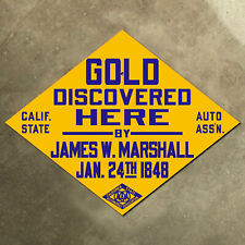 California CSAA Gold Discovered Here highway road sign auto club AAA diamond picture