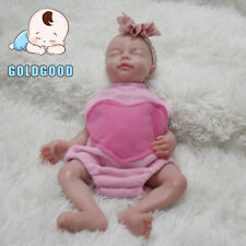 16'' Sleeping Newborn Girl Full Platinum Silicone Doll Soft Reborn Baby Dolls US picture