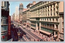 Postcard California San Francisco Market Street Woolworths Sign Unposted Vintage picture