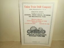 Union Twist Drill Co. Cutters Drills & Reamers 1948 Tool Catalog R Price LIst picture