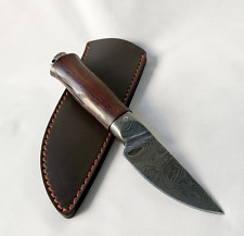 Custom Made Sami Integral Hunting knife, Damascus steel full tang knife w Sheath picture